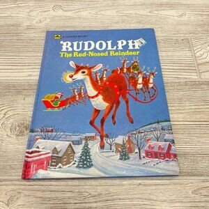 Vintage Rudolph The Red-Nosed Reindeer Golden Book